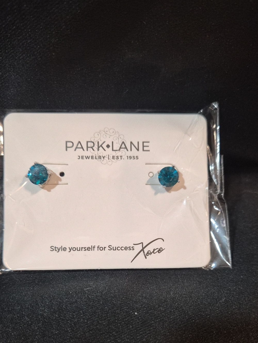 Park Lane Teal Stud Crystal Earrings